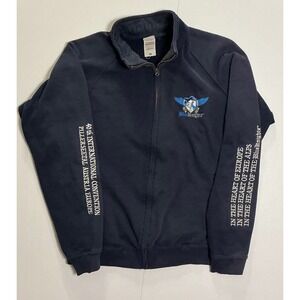 Blue Knights Motorcycle Club Jacket Mens M Full Zip Embroidered Logo Sleeve Hit